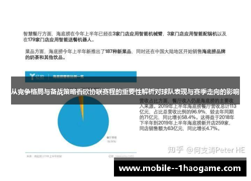 从竞争格局与备战策略看欧协联赛程的重要性解析对球队表现与赛季走向的影响